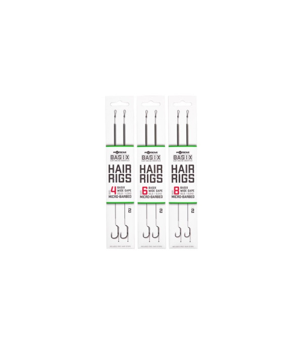 Basix Hair Rigs Wide Gape 4 25lb