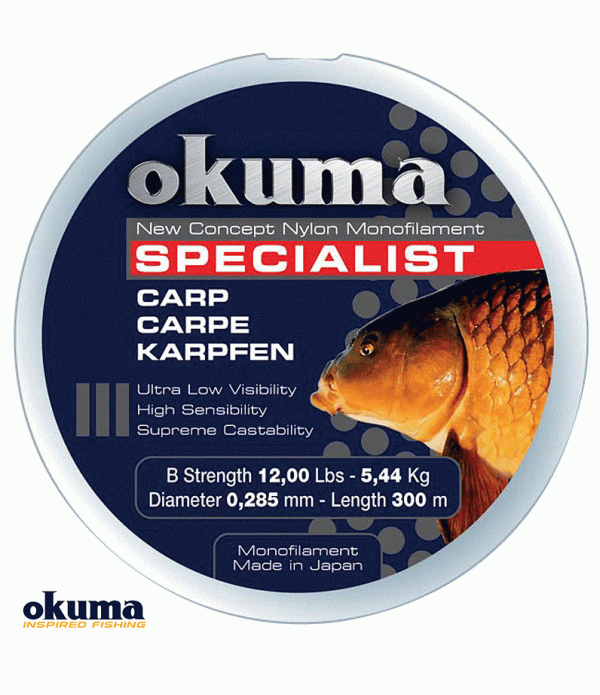  Okuma Carp 300m 12,00lb 5,45kg  0,28mm ...